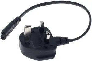 UK to C7 Short Power Cord 1 Foot,UK Plug BS1363 to 2-Prong Figure-8 Power Cable Replacement,Non-Polarized C7 to UK Power Cord Plug with 3A Fuse,18AWG, 1ft/0.3m UK to C7 Short Power Cord 1 Foot,UK Plug BS1363 to 2-Prong Figure-8 Power Cable Replacement,Non-Polarized C7 to UK Power Cord Plug with 3A Fuse,18AWG, 1ft/0.3m