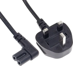 UK to C7 Elbow Plug Power Cord PC,UK Plug BS1363 to Left/Right Angle IEC C7 Figure-8 Power Cord Plug,90 Degree Angled Non-Polarized Figure 8 to UK Power Cable with 3A Fuse,18AWG, 3ft/1m UK to C7 Elbow Plug Power Cord PC,UK Plug BS1363 to Left/Right Angle IEC C7 Figure-8 Power Cord Plug,90 Degree Angled Non-Polarized Figure 8 to UK Power Cable with 3A Fuse,18AWG, 3ft/1m