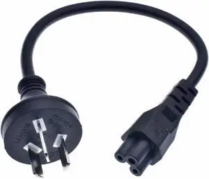AU to C5 Short Power Cord 1ft, 3-Prong Australia/New Zealand Plug to IEC320C5 Computer Power Cord, SAA AS/NZS 3112 PC Power Cord Replacement, 18AWG, 1ft/30cm AU to C5 Short Power Cord 1ft, 3-Prong Australia/New Zealand Plug to IEC320C5 Computer Power Cord, SAA AS/NZS 3112 PC Power Cord Replacement, 18AWG, 1ft/30cm