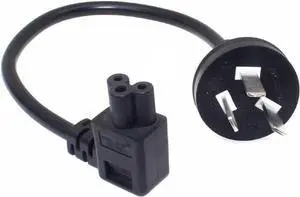 AU to C5 Elbow Plug Short Power Cord 1 Foot,3-Prong Australia/New Zealand Plug to 90-Degree Angle IEC C5 PC Power Cord Replacement,SAA AS/NZS 3112 AU Computer Power Cable.18AWG, 1ft AU to C5 Elbow Plug Short Power Cord 1 Foot,3-Prong Australia/New Zealand Plug to 90-Degree Angle IEC C5 PC Power Cord Replacement,SAA AS/NZS 3112 AU Computer Power Cable.18AWG, 1ft