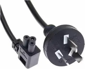 AU to C5 Elbow Plug Short Power Cord 1 Foot,3-Prong Australia/New Zealand Plug to Right Angle IEC C5 PC Power Cord Plug,SAA AS/NZS 3112 Standard Computer Power Cable,18AWG (AU to Right C5, 1ft) AU to C5 Elbow Plug Short Power Cord 1 Foot,3-Prong Australia/New Zealand Plug to Right Angle IEC C5 PC Power Cord Plug,SAA AS/NZS 3112 Standard Computer Power Cable,18AWG (AU to Right C5, 1ft)