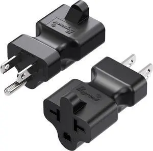 2Pack Four-in-One 4-in-1 15 Amp Household AC Plug to 20 Amp T Blade Adapter,5-15P to 5-20R,5-15P to 6-15R,5-15P to 6-20R, 4 in 1 AC Power Adapter,15A 125V to 20A 250V Adapte 2Pack Four-in-One 4-in-1 15 Amp Household AC Plug to 20 Amp T Blade Adapter,5-15P to 5-20R,5-15P to 6-15R,5-15P to 6-20R, 4 in 1 AC Power Adapter,15A 125V to 20A 250V Adapte