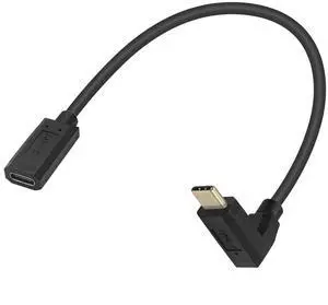 90 Degree USB Type C Short Power Extention Cord 1 feet , 90-Degree Up & Down Angled USB-C USB 3.1 Type-C Male to Female Extension Charging Cable for Laptop & Tablet & Cell Phone 90 Degree USB Type C Short Power Extention Cord 1 feet , 90-Degree Up & Down Angled USB-C USB 3.1 Type-C Male to Female Extension Charging Cable for Laptop & Tablet & Cell Phone