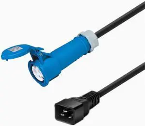 Heavy Duty Power Cord,16A (IEC309 to C20),Blue IEC309 to IEC 320 C20 Power Cable for UPS/PDU, 13AWG (16A, 3ft/1m) Heavy Duty Power Cord,16A (IEC309 to C20),Blue IEC309 to IEC 320 C20 Power Cable for UPS/PDU, 13AWG (16A, 3ft/1m)