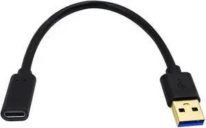 USB A to USB C Cable, USB 3.0 Type A Male to USB 3.0 Type C (USB-C) Female Data & Charging Converter Adapter for Laptop and PC,0.65ft/0.2m USB A to USB C Cable, USB 3.0 Type A Male to USB 3.0 Type C (USB-C) Female Data & Charging Converter Adapter for Laptop and PC,0.65ft/0.2m