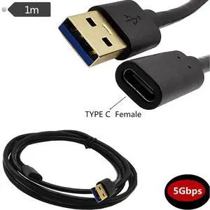 USB A to USB C Cable, USB 3.0 Type A Male to USB 3.0 Type C (USB-C) Female Data & Charging Converter Adapter for Laptop and PC, 3ft/1m USB A to USB C Cable, USB 3.0 Type A Male to USB 3.0 Type C (USB-C) Female Data & Charging Converter Adapter for Laptop and PC, 3ft/1m
