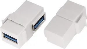 (2 Pack) 90 Degree Right Angled Super Speed USB 3.0 Female to Female F/F Modular Insert Jack Coupler for Wall Plate,USB 3.0 Keystone Jack Female Coupler Insert Snap-in Connector Socket Adapter Port (2 Pack) 90 Degree Right Angled Super Speed USB 3.0 Female to Female F/F Modular Insert Jack Coupler for Wall Plate,USB 3.0 Keystone Jack Female Coupler Insert Snap-in Connector Socket Adapter Port