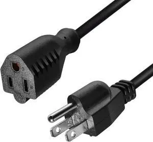 Heavy-Duty Power Extension Cord, NEMA 5-15P to NEMA 5-15R Male to Female US Extension Cable, 3 Prong Cord Extender, ETL Listed, 16AWG,10ft/3m Heavy-Duty Power Extension Cord, NEMA 5-15P to NEMA 5-15R Male to Female US Extension Cable, 3 Prong Cord Extender, ETL Listed, 16AWG,10ft/3m