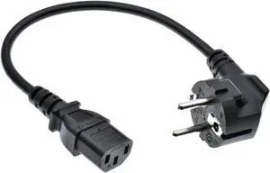 EU Europe Schuko to C13 Short Power Cord 1ft, CEE7/7 to IEC-60320-C13 Standard Computer Power Cable Replacement,18AWG,1ft/30cm EU Europe Schuko to C13 Short Power Cord 1ft, CEE7/7 to IEC-60320-C13 Standard Computer Power Cable Replacement,18AWG,1ft/30cm