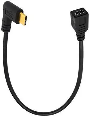 90 Degree Angle USB-C Charging Cable, USB 3.1 Type C Male to Mini USB (Mini B) Female Converter Short Cable Cord , 8inch/25cm, Left/Right Angle 90 Degree Angle USB-C Charging Cable, USB 3.1 Type C Male to Mini USB (Mini B) Female Converter Short Cable Cord , 8inch/25cm, Left/Right Angle