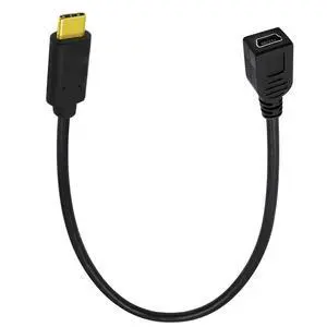 USB-C Charging Cable, USB 3.1 Type C Male to Mini USB (Mini B) Female Converter Short Cable Cord , 8inch/25cm, Straight USB-C Charging Cable, USB 3.1 Type C Male to Mini USB (Mini B) Female Converter Short Cable Cord , 8inch/25cm, Straight