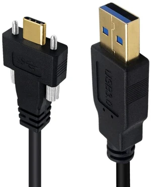 USB 3.1 Type-C Dual Screw Locking to Standard USB3.0 Data Cable for Camera ,6ft/2m ,Straight USB 3.1 Type-C Dual Screw Locking to Standard USB3.0 Data Cable for Camera ,6ft/2m ,Straight