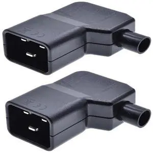 2 Pack 90-Degree Right Angled IEC 320 C20 Rewirable Power Plug,DIY IEC C20 Elbow Plug,IEC 320 C20 Electrical Adapter, 16A 250V, Power Converter 2 Pack 90-Degree Right Angled IEC 320 C20 Rewirable Power Plug,DIY IEC C20 Elbow Plug,IEC 320 C20 Electrical Adapter, 16A 250V, Power Converter