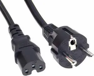 Euro Schuko to C15 Heavy Duty Power Cord Plug, EU Schuko CEE7/7 to IEC320 C15 Female Power Cable, German Power Cord Appliances Power Cable Replacement, 16AWG, 3ft/1m Euro Schuko to C15 Heavy Duty Power Cord Plug, EU Schuko CEE7/7 to IEC320 C15 Female Power Cable, German Power Cord Appliances Power Cable Replacement, 16AWG, 3ft/1m