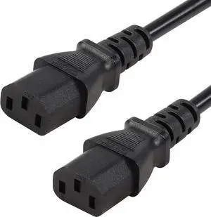 C13 to C13 Power Extension Cord, IEC 320 C13 Female to C13 Female Computer Power Cord, C13 C14 Cable, IEC C14 Extender, IEC Cable, 3500W, 16AWG, 3ft/1m C13 to C13 Power Extension Cord, IEC 320 C13 Female to C13 Female Computer Power Cord, C13 C14 Cable, IEC C14 Extender, IEC Cable, 3500W, 16AWG, 3ft/1m