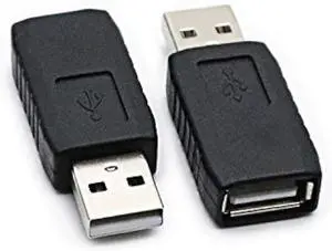 2 Pack USB 2.0 AF/AM Adapter Type A Female to USB A Male Adapter Connector Converter Plug 2 Pack USB 2.0 AF/AM Adapter Type A Female to USB A Male Adapter Connector Converter Plug
