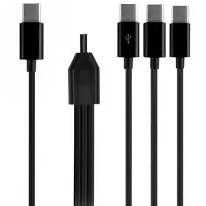 3 in 1 USB Type C Splitter Cable,USB C Male to 3 USB C Male Data Snyc and Charging Cord,USB C Multi Charging Cable for Cell Phones,Tablets and More(1.6FT/0.5M) 1-to-3 3 in 1 USB Type C Splitter Cable,USB C Male to 3 USB C Male Data Snyc and Charging Cord,USB C Multi Charging Cable for Cell Phones,Tablets and More(1.6FT/0.5M) 1-to-3