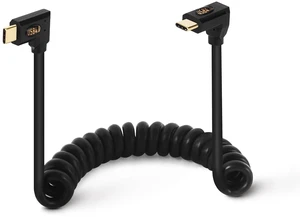 USB 4.0 Type C Male to Male Coiled Cable, Bidirectional 40Gbps, 240W PD Charging, 8K@60Hz Video, Left/Right to Up/Down Angle Spring Spiral Cord for Thunderbolt 4/3, Smartphone, Laptop, Monitor,4ft USB 4.0 Type C Male to Male Coiled Cable, Bidirectional 40Gbps, 240W PD Charging, 8K@60Hz Video, Left/Right to Up/Down Angle Spring Spiral Cord for Thunderbolt 4/3, Smartphone, Laptop, Monitor,4ft