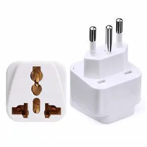 2 Pack White Universal to Brazil Power converter Travel adapter,International to Brazil Brazilian Electrical Adapter,Brazil Travel Plug Adapter 2 Pack White Universal to Brazil Power converter Travel adapter,International to Brazil Brazilian Electrical Adapter,Brazil Travel Plug Adapter