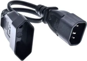 IEC C14 to EU4.0 Short Power Cord Plug, IEC 320 C14 to EU Europe CEE 7/16 2-Pin Female Socket Short Power Cable for UPS PDU,18AWG,1ft/30cm IEC C14 to EU4.0 Short Power Cord Plug, IEC 320 C14 to EU Europe CEE 7/16 2-Pin Female Socket Short Power Cable for UPS PDU,18AWG,1ft/30cm