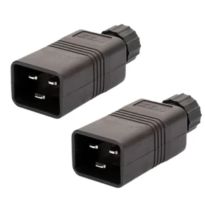 (2 Pack) UPS Power IEC Male C20 Rewirable Power Plug Electrical Adapter, IEC 320 C20 Male DIY AC Travel Adapter Plug, EN 60320 C20 AC Power Connector ,C20 Rewirable DIY Power Converter (2 Pack) UPS Power IEC Male C20 Rewirable Power Plug Electrical Adapter, IEC 320 C20 Male DIY AC Travel Adapter Plug, EN 60320 C20 AC Power Connector ,C20 Rewirable DIY Power Converter