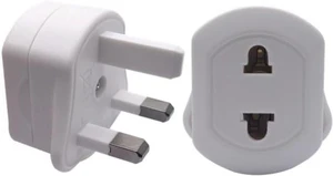 (2 Pack) Shaver Plug Adaptor Shaving Toothbrush Adapter Epilators Bathroom UK to 2 Pin 3 Pin Power Converter, 13A/250V,Style 1,White (2 Pack) Shaver Plug Adaptor Shaving Toothbrush Adapter Epilators Bathroom UK to 2 Pin 3 Pin Power Converter, 13A/250V,Style 1,White