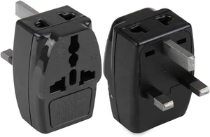 (2 Pack) Universal 3 in 1 UK Power Splitter Plug Adapter, Type G Travel Adapter for London, Ireland, British Adapter Plug ,13A 250V,Black, Style 3 (2 Pack) Universal 3 in 1 UK Power Splitter Plug Adapter, Type G Travel Adapter for London, Ireland, British Adapter Plug ,13A 250V,Black, Style 3