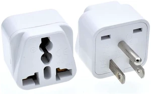2-Pack White US 3 Prong Standard Universal Travel Plug Adapter NEMA5-15P,Universal World to North American US 3 Prong NEMA 5-15P Electrical Adapter Power Converter 2-Pack White US 3 Prong Standard Universal Travel Plug Adapter NEMA5-15P,Universal World to North American US 3 Prong NEMA 5-15P Electrical Adapter Power Converter