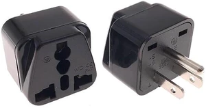 2-Pack Black US 3 Prong Standard Universal Travel Adapter NEMA 5-15P ,Universal World to North American US 3-Prong NEMA5-15P Electrical Adapter Power Converter 2-Pack Black US 3 Prong Standard Universal Travel Adapter NEMA 5-15P ,Universal World to North American US 3-Prong NEMA5-15P Electrical Adapter Power Converter