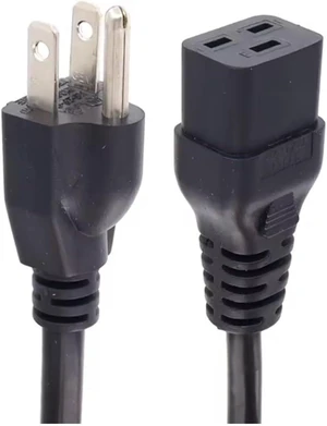 North American Long Power Cord PC, US Standard 3 Prong NEMA 5-15P to C19 Computer Power Cable, 14 Gauge (2.08mm²) Power Cord, 16A, 110-250V,UL Listed,UPS Supply Power Cord Plug,10ft/3m North American Long Power Cord PC, US Standard 3 Prong NEMA 5-15P to C19 Computer Power Cable, 14 Gauge (2.08mm²) Power Cord, 16A, 110-250V,UL Listed,UPS Supply Power Cord Plug,10ft/3m