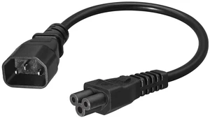IEC C14 to C5 Short Power Cord 2ft, IEC 320 C14 Male to C5 Female Short Computer Power Cable, 3 Prong Laptop Power Cord Replacement,18AWG, 2ft/0.6m IEC C14 to C5 Short Power Cord 2ft, IEC 320 C14 Male to C5 Female Short Computer Power Cable, 3 Prong Laptop Power Cord Replacement,18AWG, 2ft/0.6m