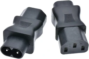 (2 Pack) IEC C8 to C13 Power Converter Travel Plug Adapter,IEC 320 C13 to C8 Electrical Adapter ,IEC Power Adapter (2 Pack) IEC C8 to C13 Power Converter Travel Plug Adapter,IEC 320 C13 to C8 Electrical Adapter ,IEC Power Adapter