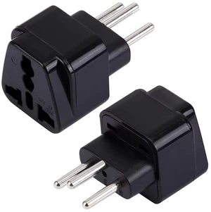 (2 Pack) Switzerland to Universal Travel Plug Adapter, Swiss Universal Travel Plug Adapter, Switzerland Type J, International to Switzerland Plug Converter,Black (2 Pack) Switzerland to Universal Travel Plug Adapter, Swiss Universal Travel Plug Adapter, Switzerland Type J, International to Switzerland Plug Converter,Black