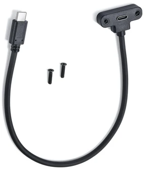 USB Type C Panel Mount Adapter Cable 90 Degree Angle USB C Male to Female Extension Cable,USB 2.0 Type C Cable with Panel Mount Screw for Laptop, Tablet, Mobile Phone 1ft/30cm USB Type C Panel Mount Adapter Cable 90 Degree Angle USB C Male to Female Extension Cable,USB 2.0 Type C Cable with Panel Mount Screw for Laptop, Tablet, Mobile Phone 1ft/30cm