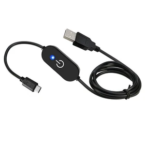 USB Type-C LED Strip Touch Dimmer Cord Single Colour Dimming On Off Switch Controller DC 5V-12V, Switch Black ,3ft/1m USB Type-C LED Strip Touch Dimmer Cord Single Colour Dimming On Off Switch Controller DC 5V-12V, Switch Black ,3ft/1m