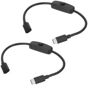 2-Pack USB Type C Switch Extension Cable , USB C Male-to-Female USB cable with on / off switch, c-type USB 3.1 extended push-in key switch cable,1FT/0.3m 2-Pack USB Type C Switch Extension Cable , USB C Male-to-Female USB cable with on / off switch, c-type USB 3.1 extended push-in key switch cable,1FT/0.3m
