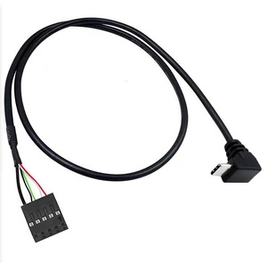 USB-C to 9-Pin USB 2.0 Motherboard Cable,9Pin USB Header to 90 Degree Angle USB-C Cable for Desktop Chassis Front Panel Upgrade;1.6ft/0.5m Up/Down Angle USB-C to 9-Pin USB 2.0 Motherboard Cable,9Pin USB Header to 90 Degree Angle USB-C Cable for Desktop Chassis Front Panel Upgrade;1.6ft/0.5m Up/Down Angle