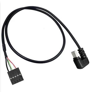 USB-C to 9-Pin USB 2.0 Motherboard Cable,9Pin USB Header to 90 Degree Angle USB-C Cable for Desktop Chassis Front Panel Upgrade;1.6ft/0.5m U Angle USB-C to 9-Pin USB 2.0 Motherboard Cable,9Pin USB Header to 90 Degree Angle USB-C Cable for Desktop Chassis Front Panel Upgrade;1.6ft/0.5m U Angle