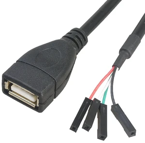 2 Pack USB 2.0 A to USB 4 Pin Dupont Motherboard Header Adapter, USB Female to 4Pin Female 28AWG Extender Cable -1ft/30cm 2 Pack USB 2.0 A to USB 4 Pin Dupont Motherboard Header Adapter, USB Female to 4Pin Female 28AWG Extender Cable -1ft/30cm