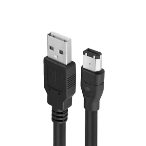 Firewire to USB Adapter Cable IEEE 1394 Male 6-Pin to USB 2.0 Male Converter Firewire 400 1394-a to USB A Connector Cord for Hard Disk Printer Scanner,10ft/3m Firewire to USB Adapter Cable IEEE 1394 Male 6-Pin to USB 2.0 Male Converter Firewire 400 1394-a to USB A Connector Cord for Hard Disk Printer Scanner,10ft/3m