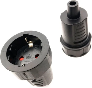 (2 Pack) Schuko France Germany EU ø4.8mm Pin DIY Rewireable Female Power Adapter 250V 16A,Quality European Rewireable Two Round Female Socket CEE 7/7 Standard Plug Female (2 Pack) Schuko France Germany EU ø4.8mm Pin DIY Rewireable Female Power Adapter 250V 16A,Quality European Rewireable Two Round Female Socket CEE 7/7 Standard Plug Female
