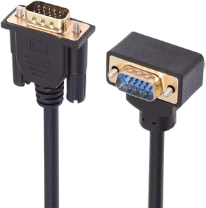 90 Degree Up Angled VGA RGB Male to Straight Male Extension Cable 3COAX+6C for Monitor Projector Computer,1.6ft/0.5m 90 Degree Up Angled VGA RGB Male to Straight Male Extension Cable 3COAX+6C for Monitor Projector Computer,1.6ft/0.5m