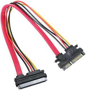 7+15 Pin Serial ATA SATA Male to Female Data Power Combo Extension Cable M/F  50cm/1.64ft