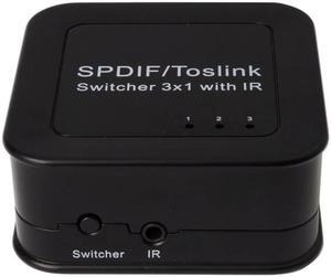 SPDIF/TosLink Digital Optical Audio 3x1 Switchers 5.1 audio switcher audio power amplifier(AIS ADSW0301M1)