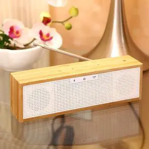 BamBox Bamboo Bluetooth Speaker with LED Time, Alarm Clock+FM Radio+Hands-Free Support NFC BamBox Bamboo Bluetooth Speaker with LED Time, Alarm Clock+FM Radio+Hands-Free Support NFC