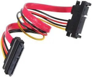 MALE TO FEMALE 7+15 PIN SERIAL ATA SATA DATA POWER EXTE,22P 7+15 Pin Serial ATA SATA Male to Female Data Power Combo Extension Cable M/F