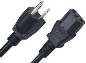 (2 Pack)    US Style Universal 3 Prong Power Cord Cable for Desktop, Printers, Monitors  ,NEMA 5-15P to IEC320  C13 Power cord cable 5ft/1.5m