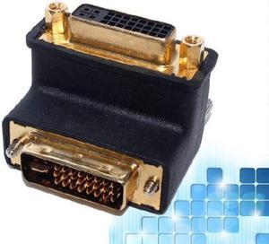 DVI Male to Female converter Connecter adapter,DVI 24+5 Male to DVI 24+5 Female 90 Degree Right Angled Video Converter Adapter
