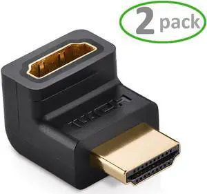 Ugreen (2 Pack) 90 Degree HDMI converter adapter, High Speed gold-plated HDMI Port Saver Male to Female Adapter Right Angled 90 Degree (20110 ) Ugreen (2 Pack) 90 Degree HDMI converter adapter, High Speed gold-plated HDMI Port Saver Male to Female Adapter Right Angled 90 Degree (20110 )