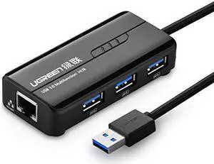 3 Port USB 3.0 Hub with Gigabit Ethernet Port RJ45 10/100/1000 Lan Wired Network Adapter Support Windows10/8.1/8/7, XP, Vista, Mac OS X and Linux for Windows Surface Pro,IdeaPaD, MacBook Air, MacBook 3 Port USB 3.0 Hub with Gigabit Ethernet Port RJ45 10/100/1000 Lan Wired Network Adapter Support Windows10/8.1/8/7, XP, Vista, Mac OS X and Linux for Windows Surface Pro,IdeaPaD, MacBook Air, MacBook